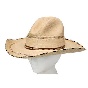 Alamo Hats Authentic Neveda Rattlesnake Palm Gus Crown Cowboy Hat 6 3/4 15X